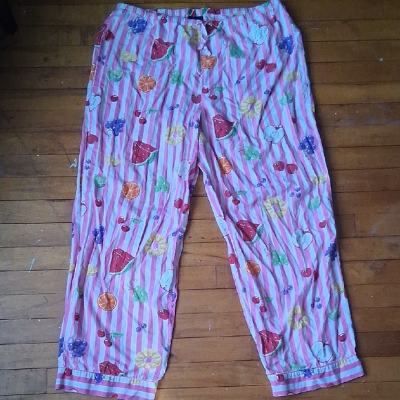 Nick & Nora Size L Fruit Sleep Pants *flawed* - Picture 1 of 10